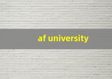 af university